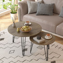 Round Nesting Coffee Table For Living Room (Set of 2)