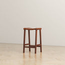 James - Mid-Century Modern Genuine Leather Counter Stool