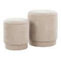 Marla - Upholste Contemporary Ottoman Set