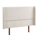 King Size Platform Bed With Upholstered High Headboard - Brown