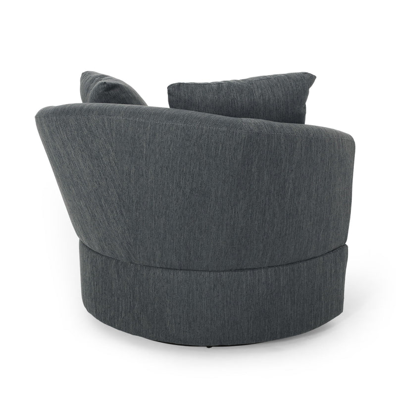 Swivel Club Chair With Circular Design