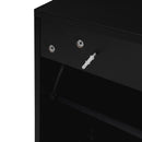 Modern Rattan 3 Door Shoe Rack Cabinet For Entryway