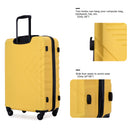3 Piece Luggage Sets Lightweight Suitcase With Two Hooks, Spinner Wheels, Tsa Lock, Durable Hard Shell