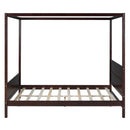 Canopy Platform Bed With Headboard And Footboard, Slat Support Leg