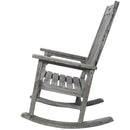 Oversized Porch Rocker Chair With Wide Seat And Tall Backrest