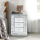 Mallika - Accent Table - Mirrored & Faux Crystals - Atlantic Fine Furniture Inc