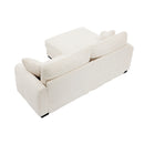 2 Seater L Shaped Chaise Sofa With Reversible Cushion, USB - C Charging Port, Storage Pocket, Convertible Left / Right Design
