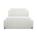 Addison - King Tufted Panel Bed Frame - Cloud White