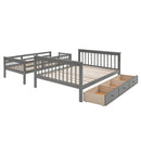 Stairway Bunk Bed With Storage And Guard Rail For Bedroom