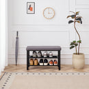 Shoe Bench With Cushion, Storage Seat For Entryway