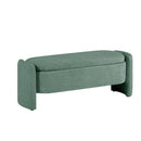 Ottoman Oval Storage Bench, 3D Lamb Fleece Bench With Large Storage Space For The Living Room, Entryway And Bedroom