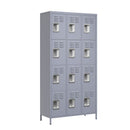 12 Door Lockers With Lock For Secure Storage Construction - Gray