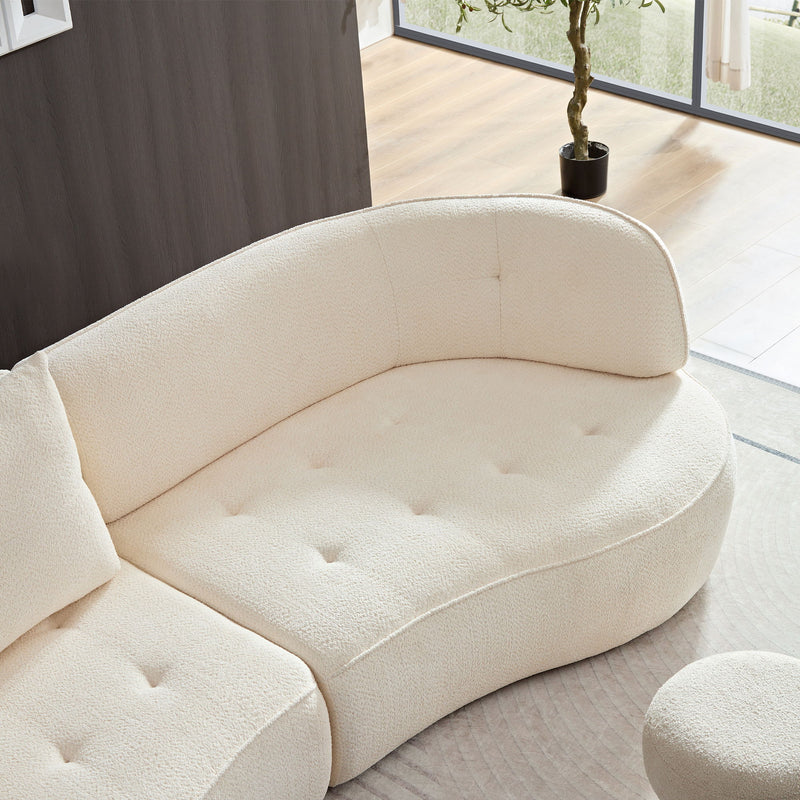 Modular Sofa, Durable Fabric, Solid Wood Frame, High Density Sponge Padding, Seating For 4