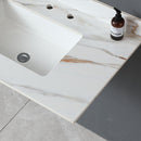 Vanity Top With Undermount Sink And Backsplash, Sintered Stone
