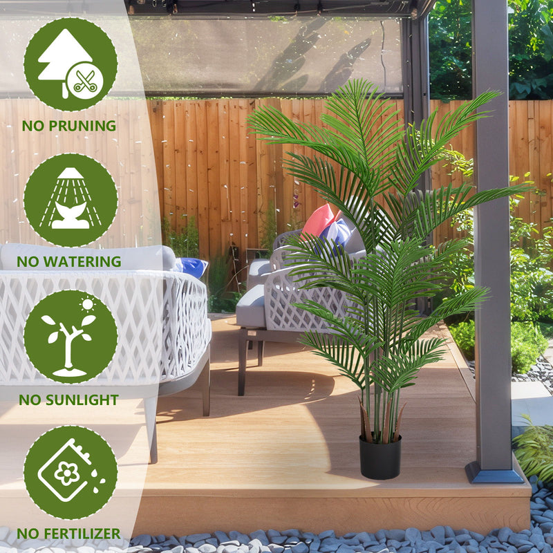 Simulate Plastic Flower Boxes With Leaves For Outdoor Home Decor (Set of 2) - Green