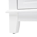 Bathroom Vanity Cabinet Only, 6 Soft Close Drawers & Double Doors With 2 Tier Shelves - White