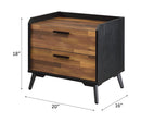 Jiranty - Accent Table - Walnut & Black Finish - Atlantic Fine Furniture Inc