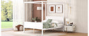 Queen Size Canopy Platform Bed with Headboard and Footboard,Slat Support Leg - White(OLD SKU:LT001912AAK)