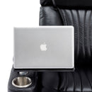 270° Power Swivel Recliner Home Theater Chair With Hidden Arm Storage, LED Light, Cup Holder, And Tray Table