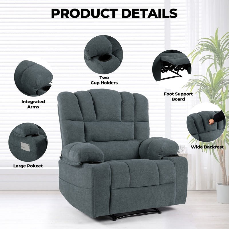 Massage Recliner Chair Sofa With Heating Vibration