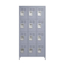 12 Door Lockers With Lock For Secure Storage Construction - Gray