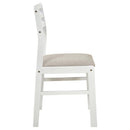 Bucknell - 3 Piece Round Drop Leaf Dining Table Set - White