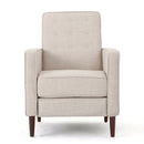 Mid-Century Modern Recliner With Button Tufted Waffle Stitch