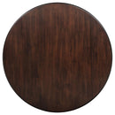 Barton - 5 Piece Round Wood Dining Table Set - Dark Brown