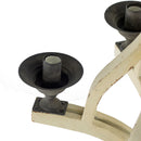 6 Light Wood Chandelier, Hanging Light Fixture With Adjustable Chain For Kitchen, Bulb Not Included - Cream