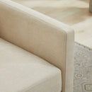 Modern Square Upholstered Swivel Accent Chair With Metal Base