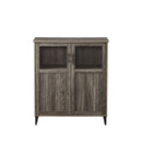 Modern Grooved Door Accent Cabinet