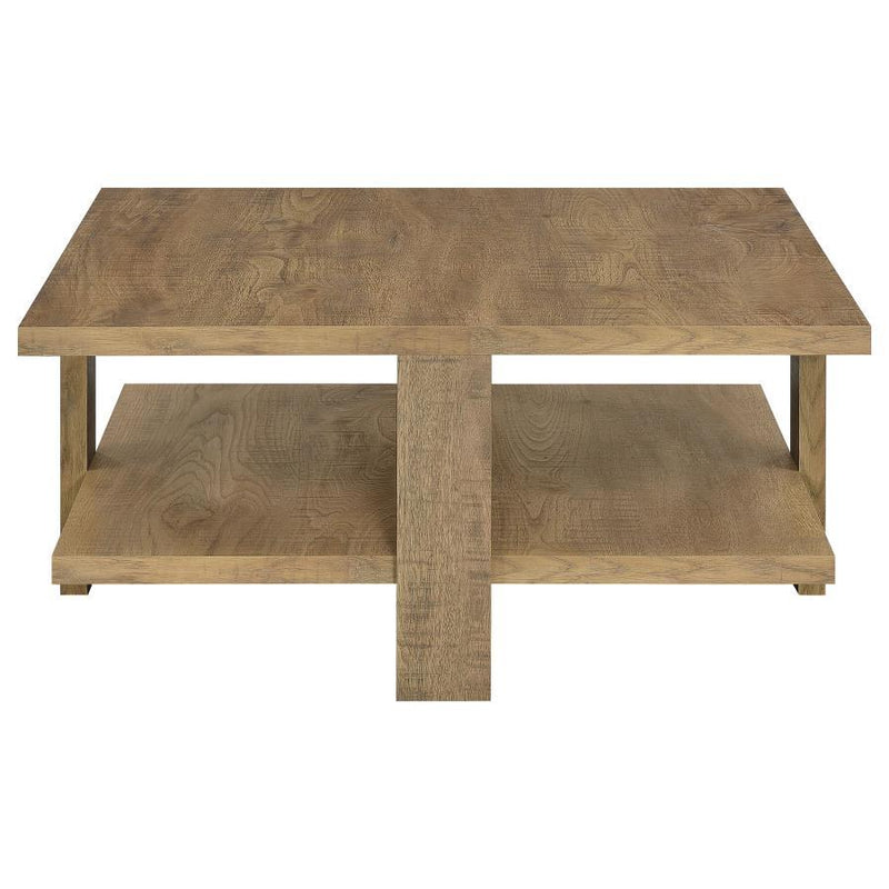 Dawn - Square Engineered Wood Coffee Table - Mango Brown