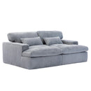 Double Chaise Lounge Chair, Oversized Upholstered Sleeper Cloud Couch