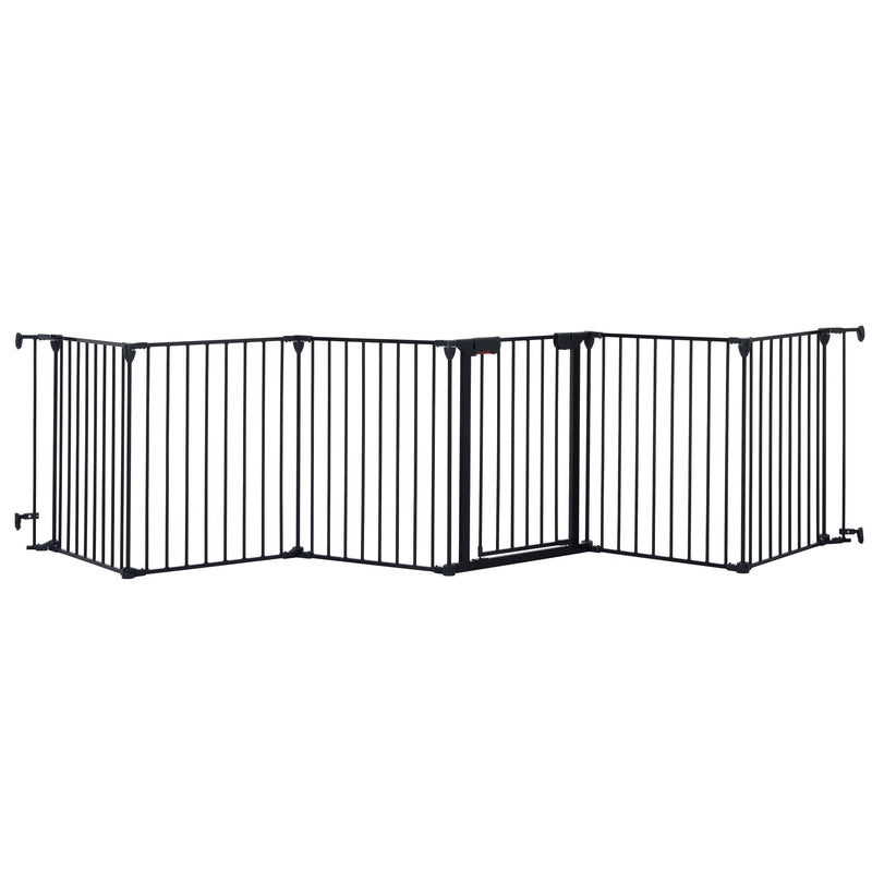 Adjustable Safety Gate Play Yard Metal Doorways Fireplace Fence Christmas Tree Fence Gate For House Stairs Gate Prohibited Area Fence