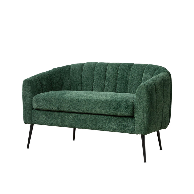 Glam Mini Loveseat, Accent Couch - Green