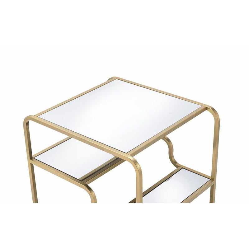 Astrid - End Table - Gold & Mirror