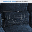 Modern U-Shaped Sectional Sofa With Waist Pillows, 6 Seat Upholstered Symmetrical Sofa Furniture, Sleeper Sofa Couch With Chaise Lounge For Living Room