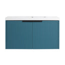 Contemporary Wall Mounted Bathroom Vanity With Resin Double Sink