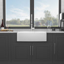 Sink 33" Double Bowl 60 / 40 Kitchen Sink With Deep Basin And Grids - White