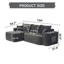 L-Shaped Sectional Sofa Couch With Chaise, Extra Deep Seats