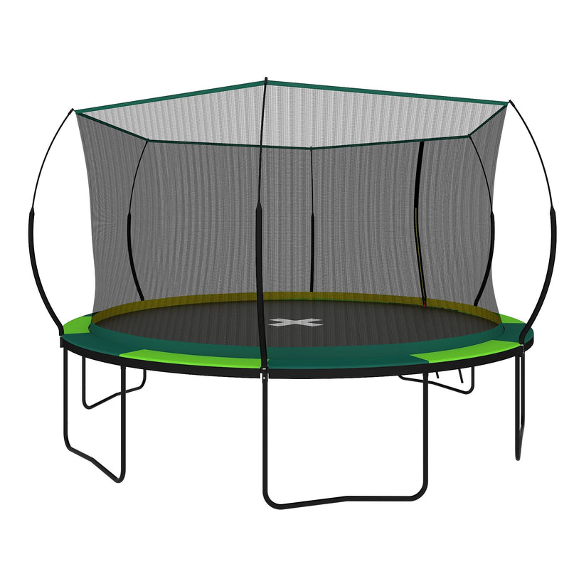 Recreational Trampolines With Enclosure For Kids And Adults With Patented Fiberglass Curved Poles