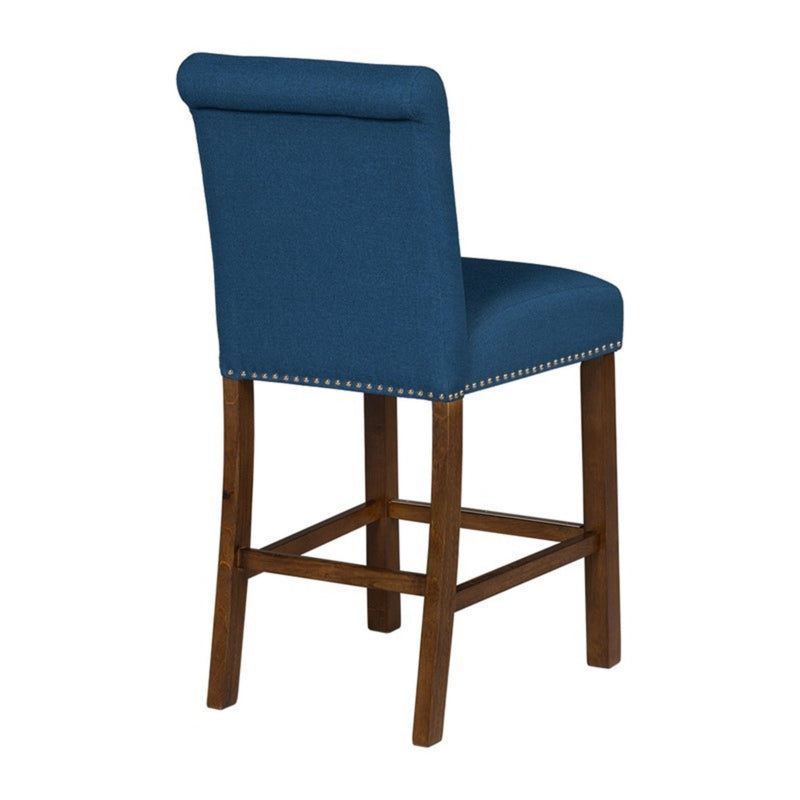 Upholstered Counter Stool With Nailhead Trim (Set of 2)