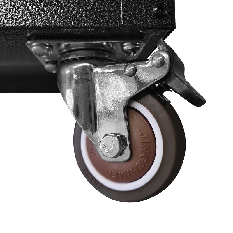 Metal Garage Storage Cabinet With Wheels Heavy Duty Tool Storage Cabinet - Brushed Nickel