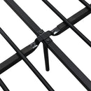 Industrial Platform Full Bed Frame/Mattress Foundation with Rustic Headboard and Footboard, Strong Steel Slat Support, No Box Spring Needed, Noise Free, Easy Assembly