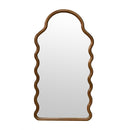 Wood Mirror With Unique Frame - Brown