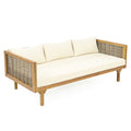Claremont - 3 Seater Daybed Teak Acacia Wood Water Resistant Cushions