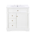 Freestanding Bathroom Vanity With Sink, Soft Closing Door, Tip Out Drawer