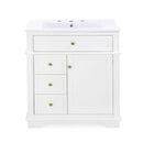 Freestanding Bathroom Vanity With Sink, Soft Closing Door, Tip Out Drawer