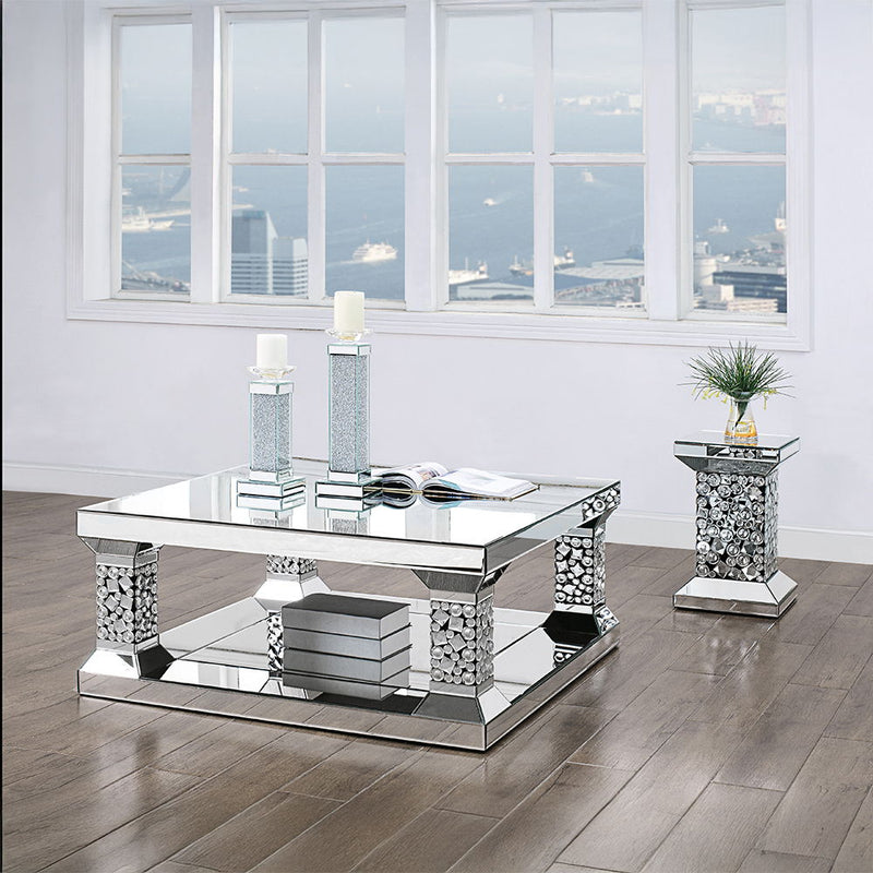 Kachina - Coffee Table - Mirrored & Faux Gems - Atlantic Fine Furniture Inc