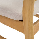 Mid Century Modern Dining Chair With Upholstered Seat And Wood Frame